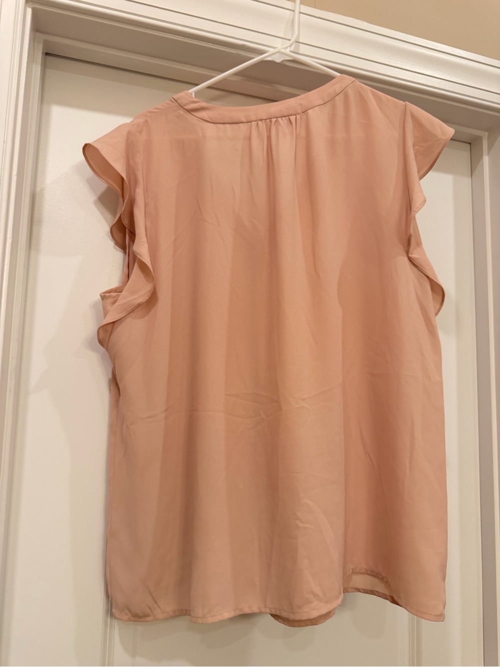 Philosophy Soft Blush Ruffle Sleeve Blouse